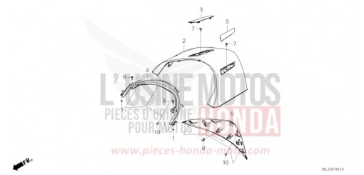 OBERE MITTLERE HINTERE ABDECKUNG GL1800BDT de 2026